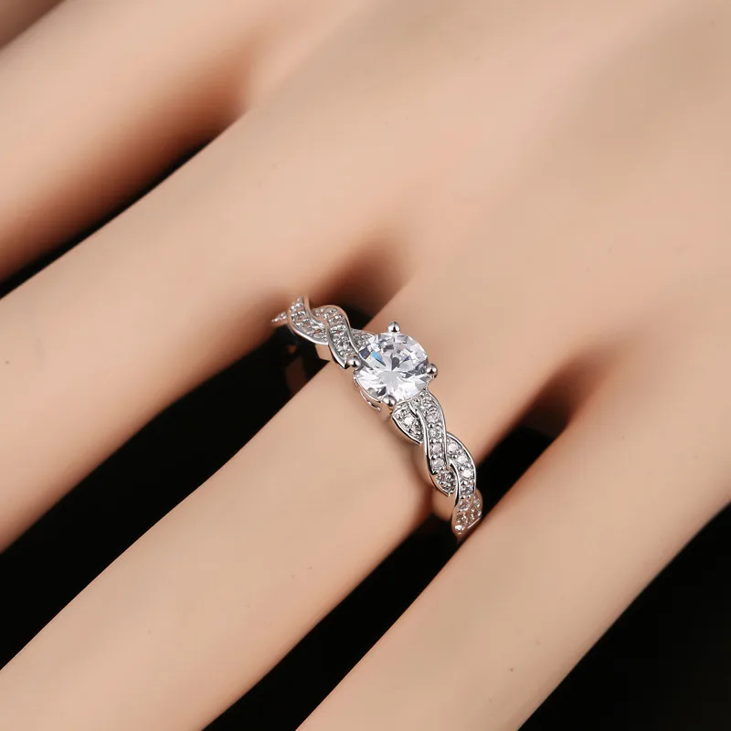 Модные FYM Женщин Вереа Pattern Наоящее Platinum Поытием ААА Корень Цион Брилантовое