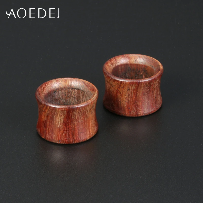 AOEDEJ черный коричневый цвет затычки для ушей Деревянный туннель Ушные Тоннели Твердые Полые пирсинг для тела ювелирные изделия для мужчин женщин расширитель