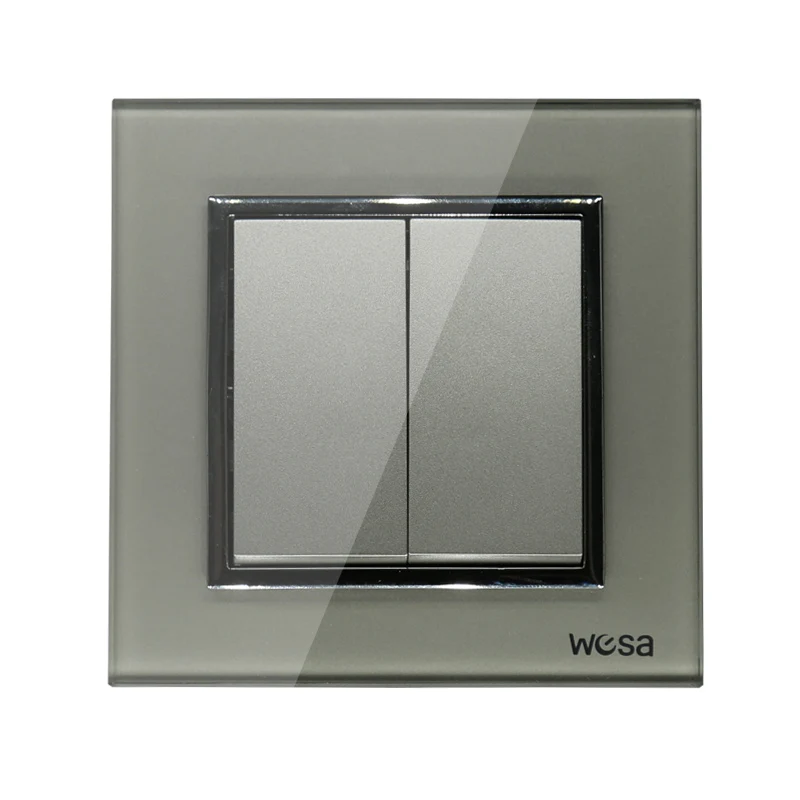 Новый дизайн настенный выключатель европейского стандарта роскошное черное