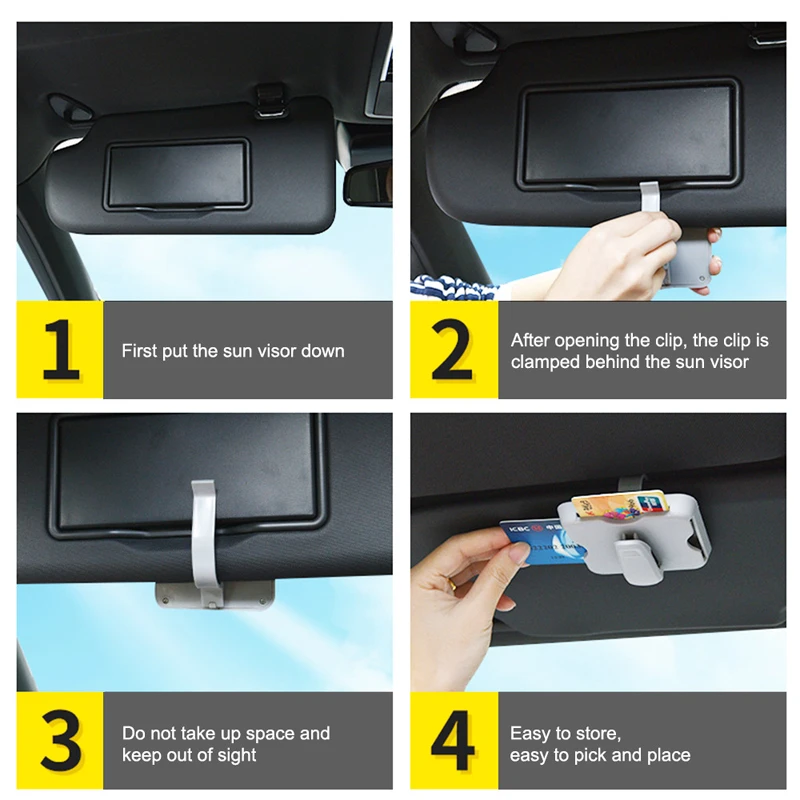 Автомобильный Органайзер Солнцезащитный держатель для карт очков клипса Toyota V