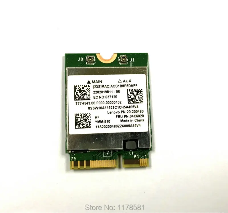 Broadcom BCM94352Z Беспроводная-пт NGFF Двухдиапазонная 802.11ac 867 Мбит/с Wi-Fi Bluetooth BT 4 0 карта