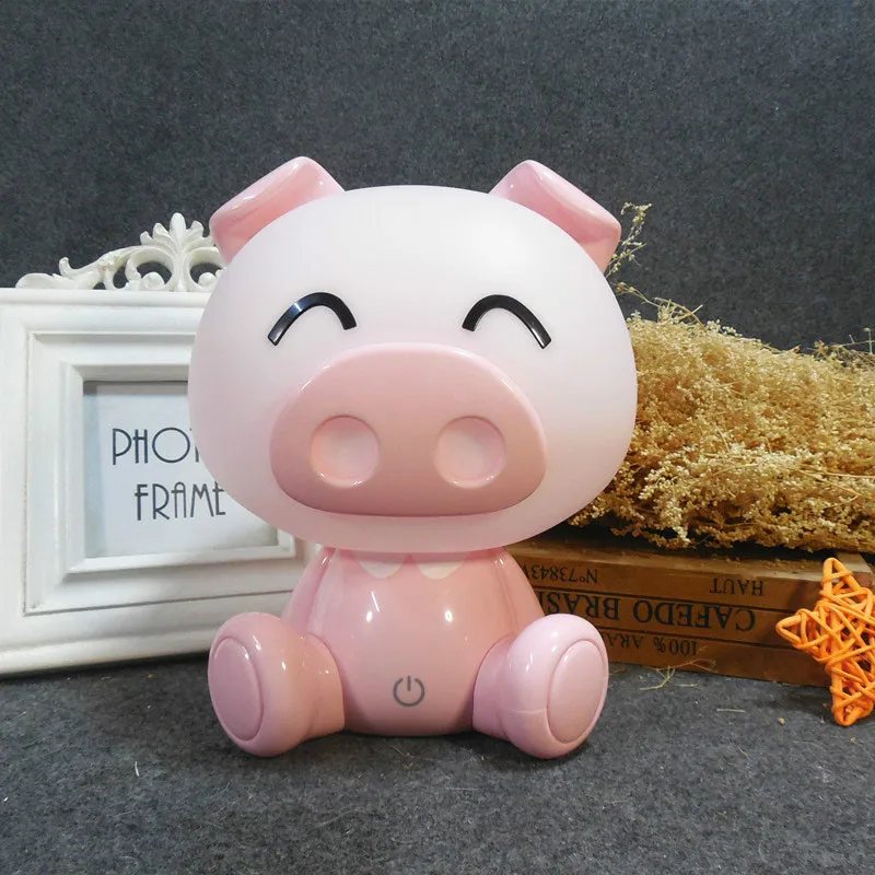 Современный свинья usb-портами и светодиодным индикатором ночной Светильник для детей Детские Спальня Рождественский Ночной светильник в детскую комнату прикроватная домашний Декор Светильник ing светильники