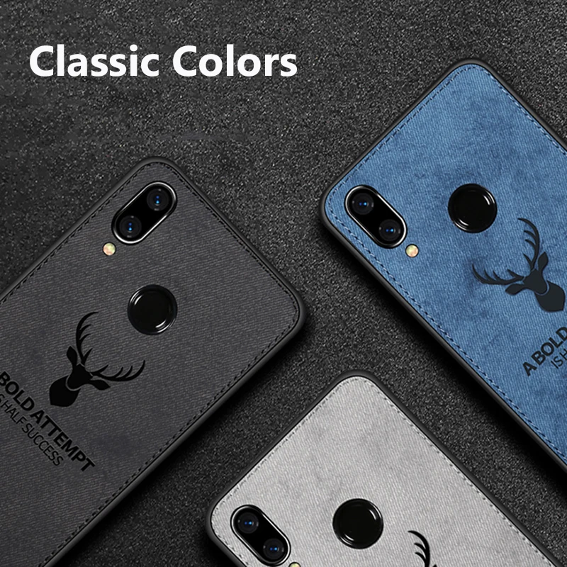 Классический тканевый чехол Muchi для Xiaomi Redmi 7 мягкая силиконовая рамка задняя