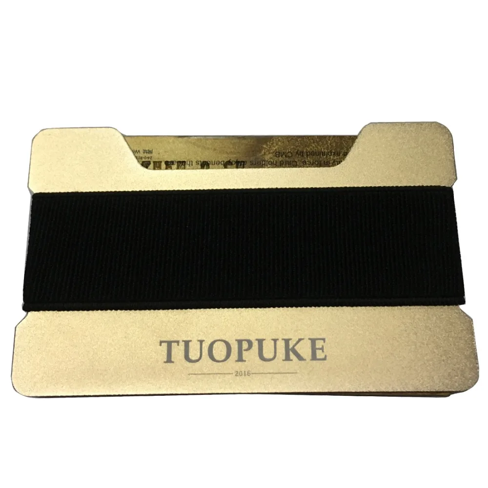 Фото Tuopuke минималистский rfid защитный Алюминиевый держатель для кредитных карт Tuopuke минималистский rfid защитный Алюминиевый держатель для кредитных карт