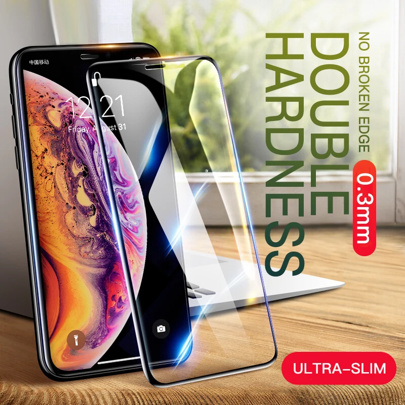 10D полное покрытие Защитная стеклянная пленка для iPhone 8 7 6 S Plus XR X Закаленное