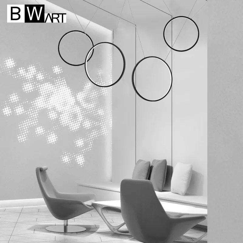 Современная светодиодная люстра bборота для дизайна интерьера Алюминиевая