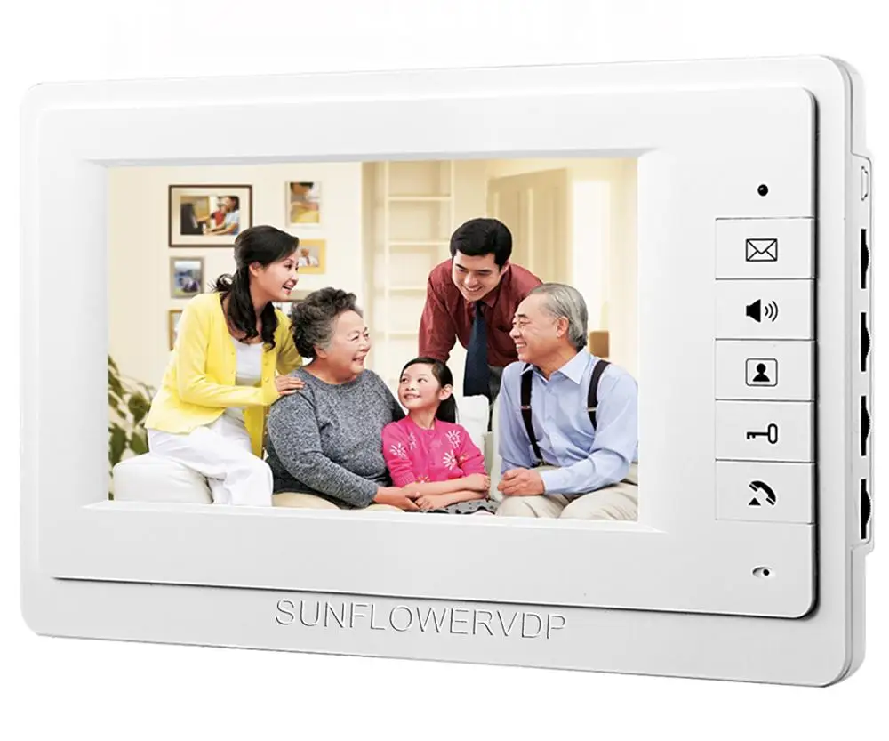 7 &quotцветной Проводной Домашний видеодомофон Электронный дверной замок для