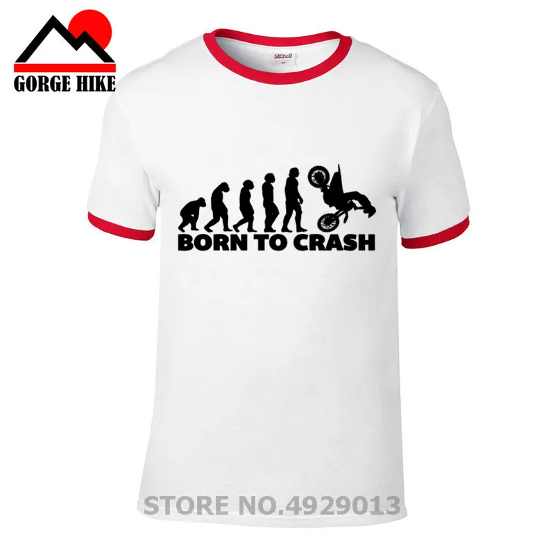 Hombre Camiseta Футболка с рукавами MTB evolution Мужская забавная футболка для мотокросса