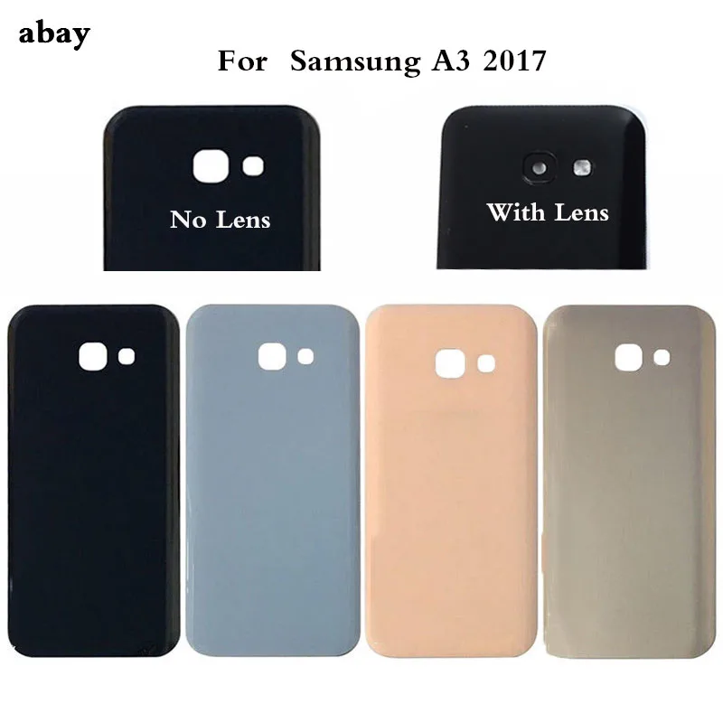 

100% Новый чехол для Samsung Galaxy A3 2017 A320 задняя крышка для Samsung A3 2017 A320 задняя дверь с/без объектива Замена