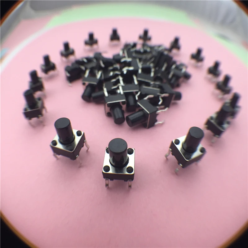 50 шт. 6x6x8 мм 4PIN G93 Тактильные Такт кнопочный микро переключатель прямой самосброс