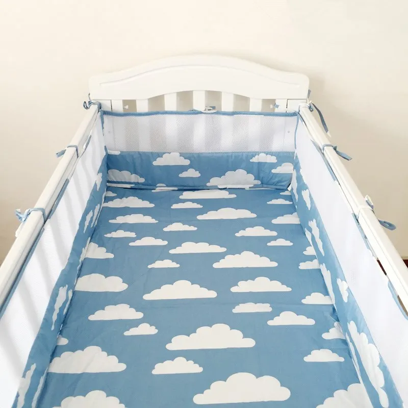

1pcs Cotton baby bumper bedding Infant Beautiful Mesh Cot Bumpers newborn bedding products baby Cot Bed Around Protector