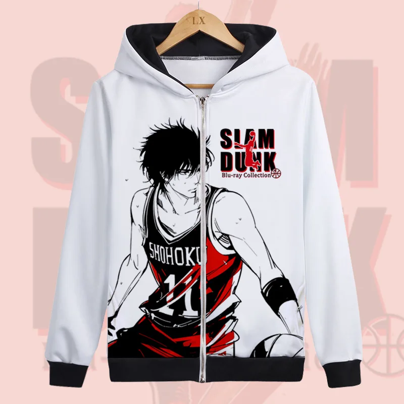 SLAM DUNK Hanamichi Sakuragi Rukawa Kaede Mitsui Hisashi Косплей Костюм Топ Пальто Куртка с капюшоном