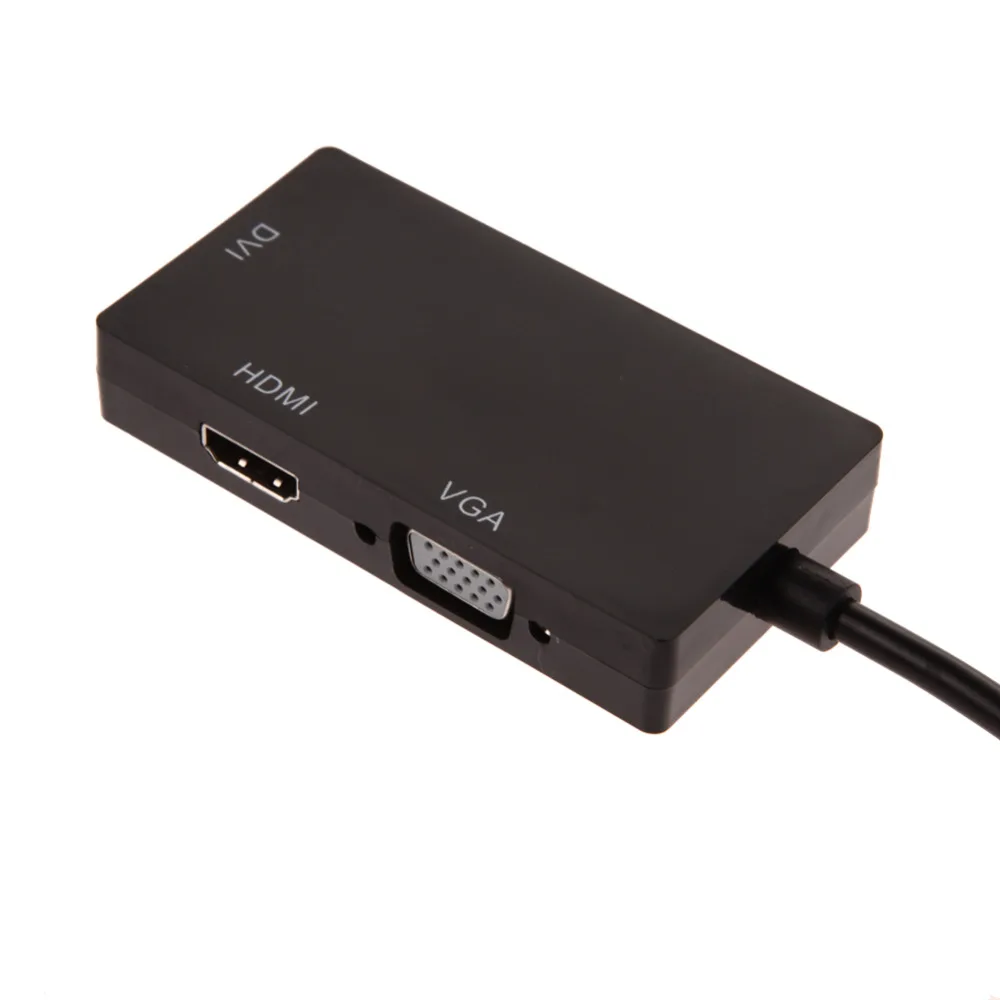 Кабель адаптер 3 в 1 с Mini DisplayPort Thunderbolt на DVI + VGA HDMI для Apple Macbook Pro Microsoft Surface 2 3|porte