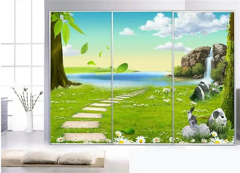 3d обои для комнаты на заказ Фреска нетканые настенные Стикеры свежая трава