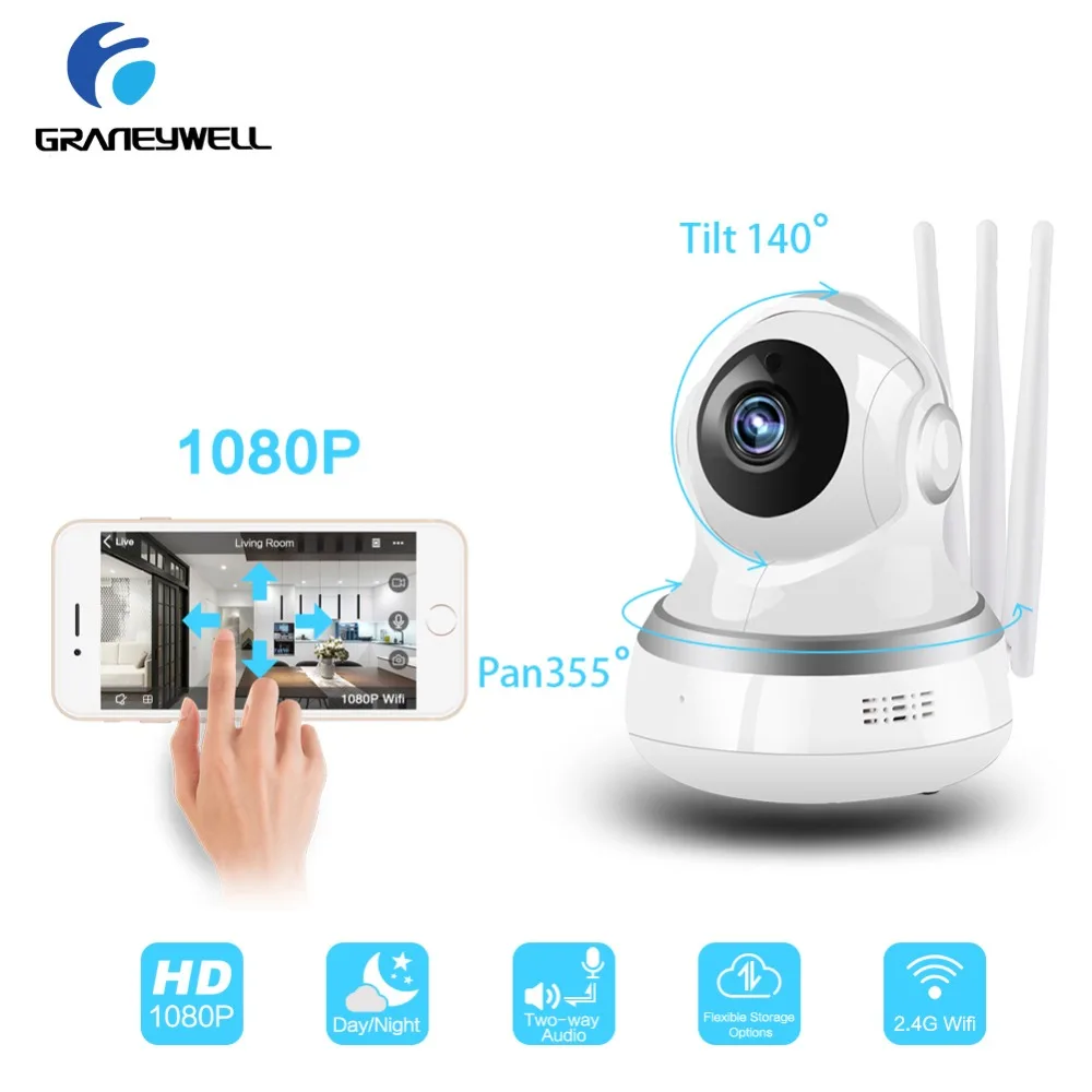 6 шт. Wi Fi IP камера Graneywell 1080 P мини интеллектуальное ночное видение Camara ip wifi детский