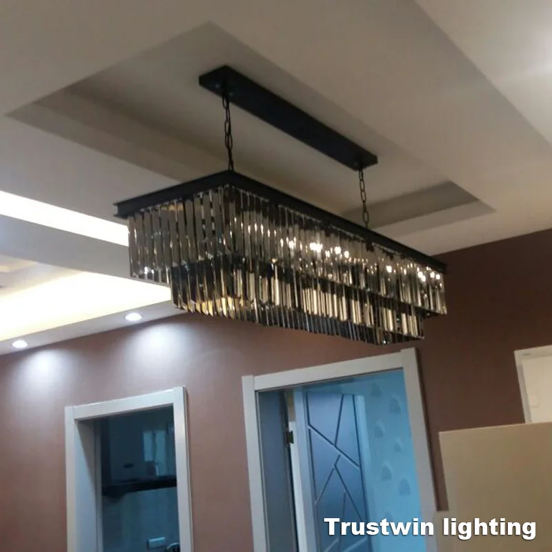 RH американская классическая хрустальная стеклянная трубка LED подвесной