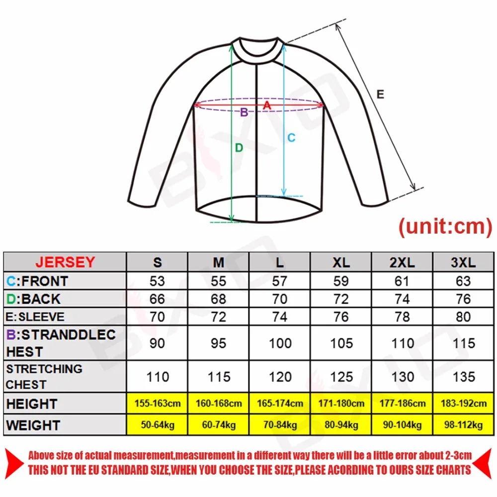 

BXIO Cycling Clothing MTB Pro Bike Jersey Men's Warm Long Sleeves Road Bicycle Clothing Maillot Ciclismo 095-J