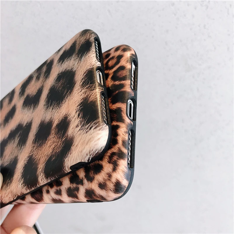 Gimfun Vintage Patterned Leopard Case for Iphone Xs Max Xr Anti-knock Soft Silicon 6s 7plus 8 X Back Cover | Мобильные телефоны и