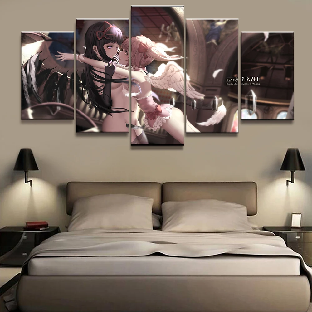 Домашний декор модульная плакат фотографии 5 Панель сексуальное японское кимоно