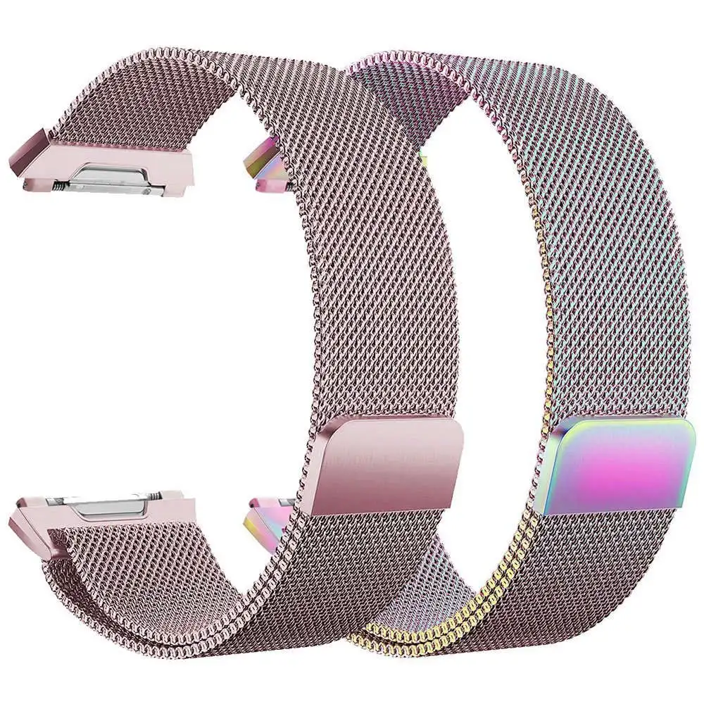 style1 Fitbit культовые браслеты металлические, Joyozy нержавеющая сталь магнитная сетка сменный ремешок для Fitbit Ionic Smart Wa - Цвет ремешка: style1
