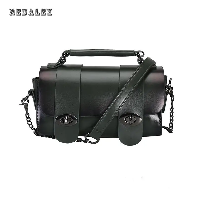 Новая Цепь Crossbody Двойной Замок Плеча Небольшой Пакет Все-Подбирать Модные Сумки
