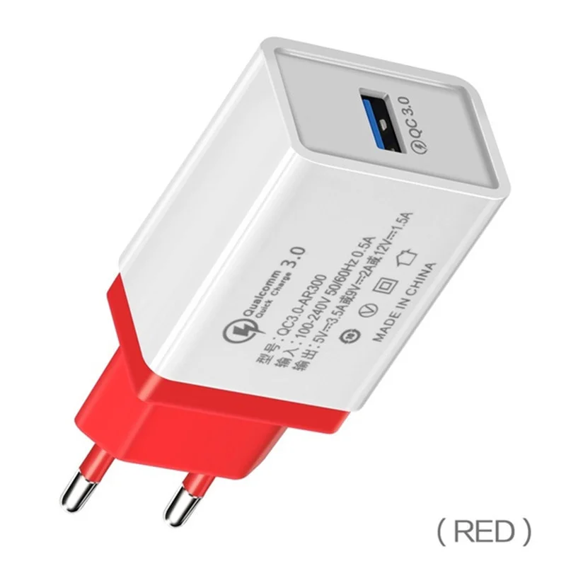 5V 3.5A Быстрая зарядка 3,0 18W USB зарядное устройство 6 цветов Быстрая зарядка мобильного телефона EU вилка настенная Зарядка для iPhone samsung huawei Xiaomi