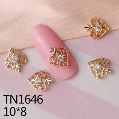 TN1646 10 шт 3D металлические циркониевые украшения для дизайна ногтей, серия Сейлор Мун, украшения для ногтей высшего уровня, циркониевые стразы, маникюрные алмазные подвески - Цвет: TN1646