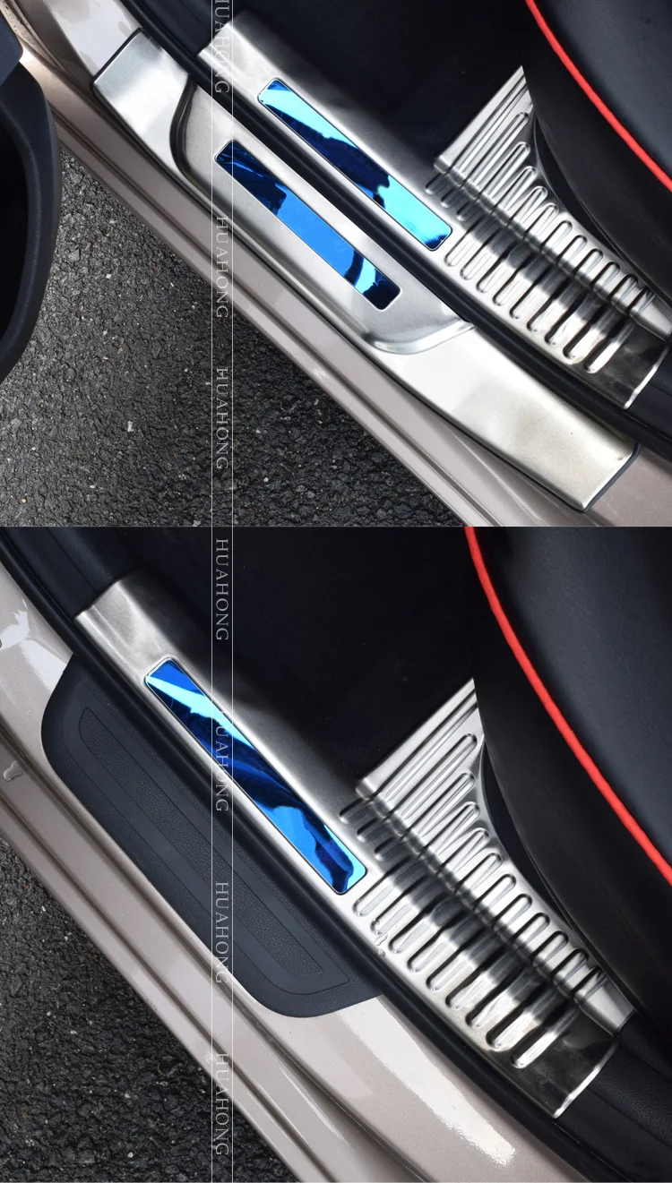 Vtear для hyundai Elantra, автомобильный порог, педали, покрытие, против царапин, грязная защита, накладка, бампер, авто-Стайлинг, аксессуары, украшение