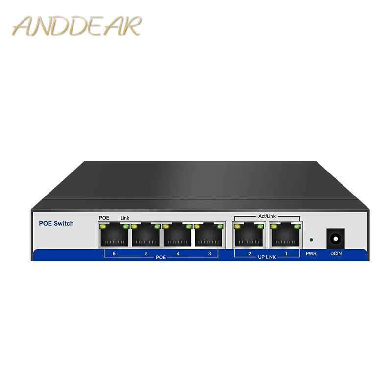 

HYY10 CCTV active 4 порта 10/100 м PoE, коммутатор питания через Ethernet для POE IP камеры системы, настольные сетевые переключатели, 2 порта Uplink