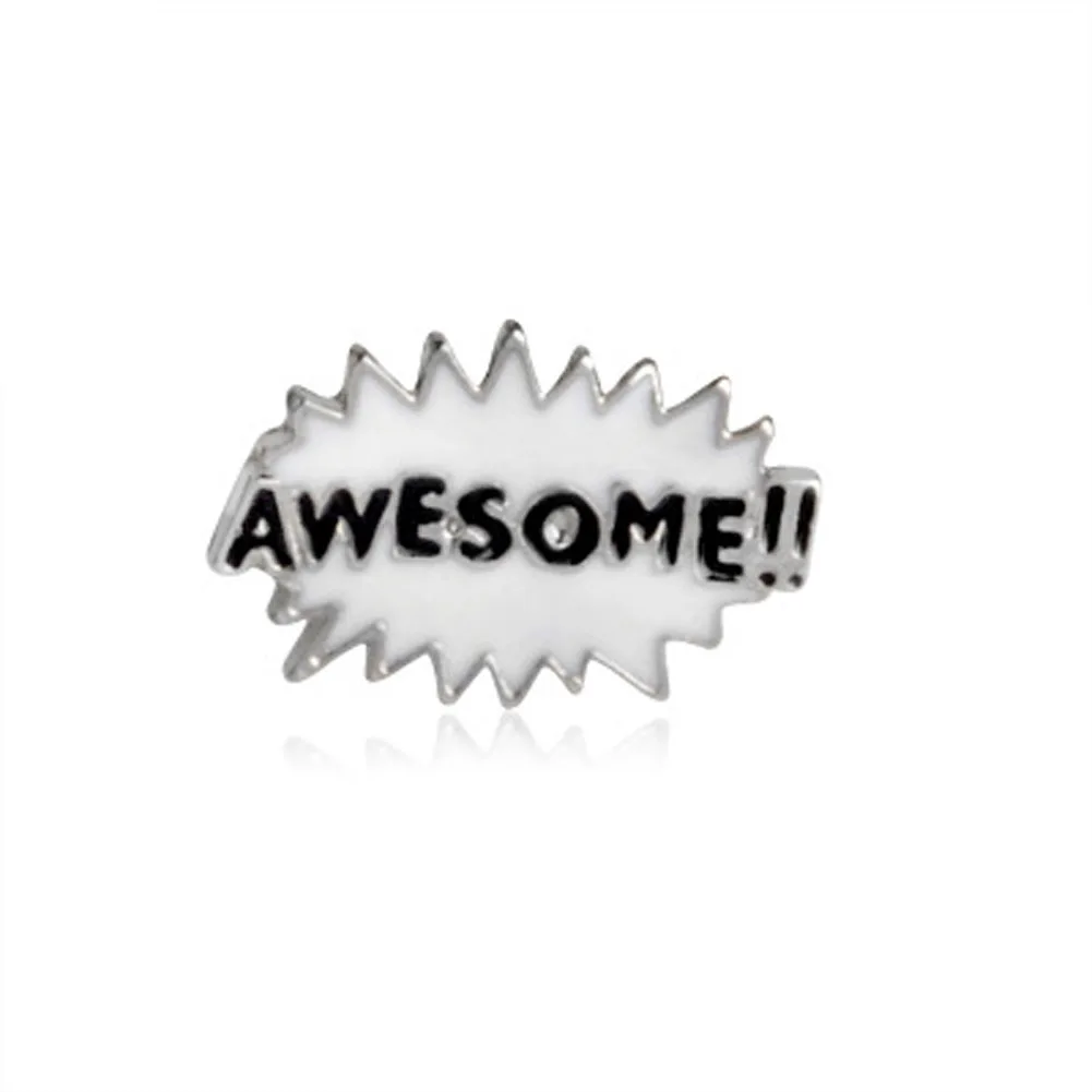 1 шт. модные сексуальные губы глаз ладонь &quotAWESOME&quot эмалированная брошь булавки