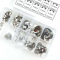 120pcslot 304 stainless steel e clip open split washer 4mm e type circlip buckle snap retaining washer with box