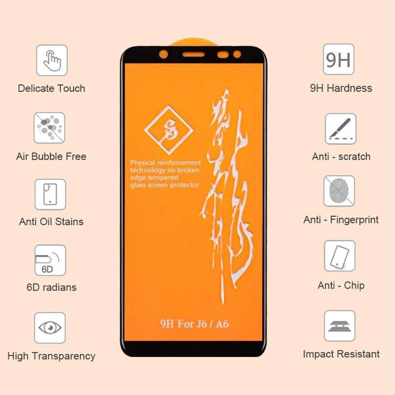 6D закаленное стекло для Samsung Galaxy Note 10 S10 Lite J6 J4 A6 A8 Plus J8 A7 2018 A50 A70 A71 защита