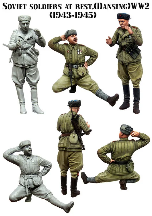 Набор фигурок из смолы в масштабе 1/35 танцующий советский солдат | Игрушки и хобби