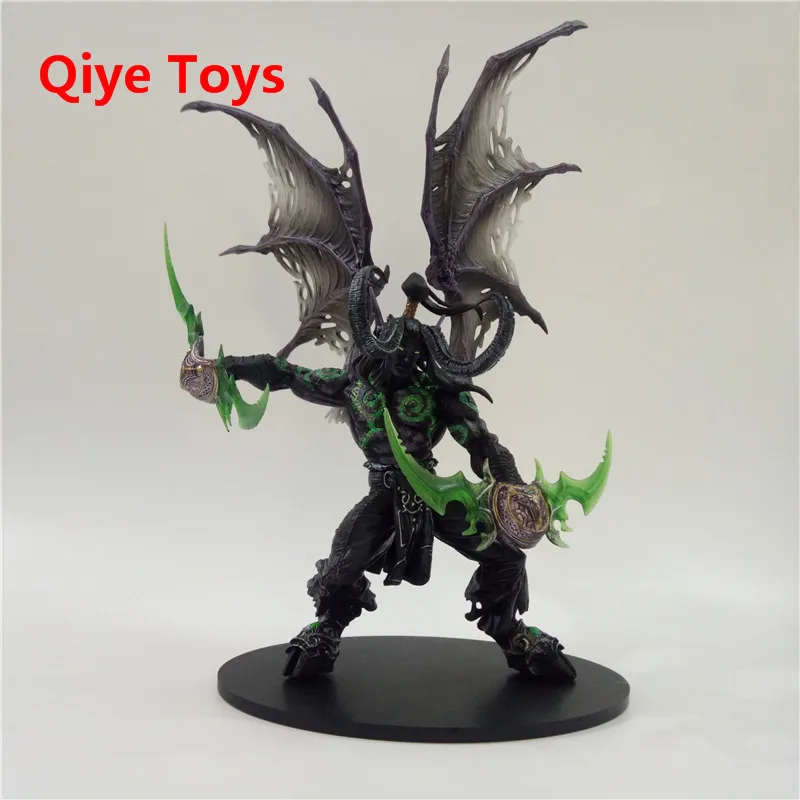 No retail box 29 см WOW охотник на демонов форма ILLIDAN STORMRAGE Делюкс Коллекционная Фигурка черный фиолетовый модель игрушка в подарок - Цвет: No retail box