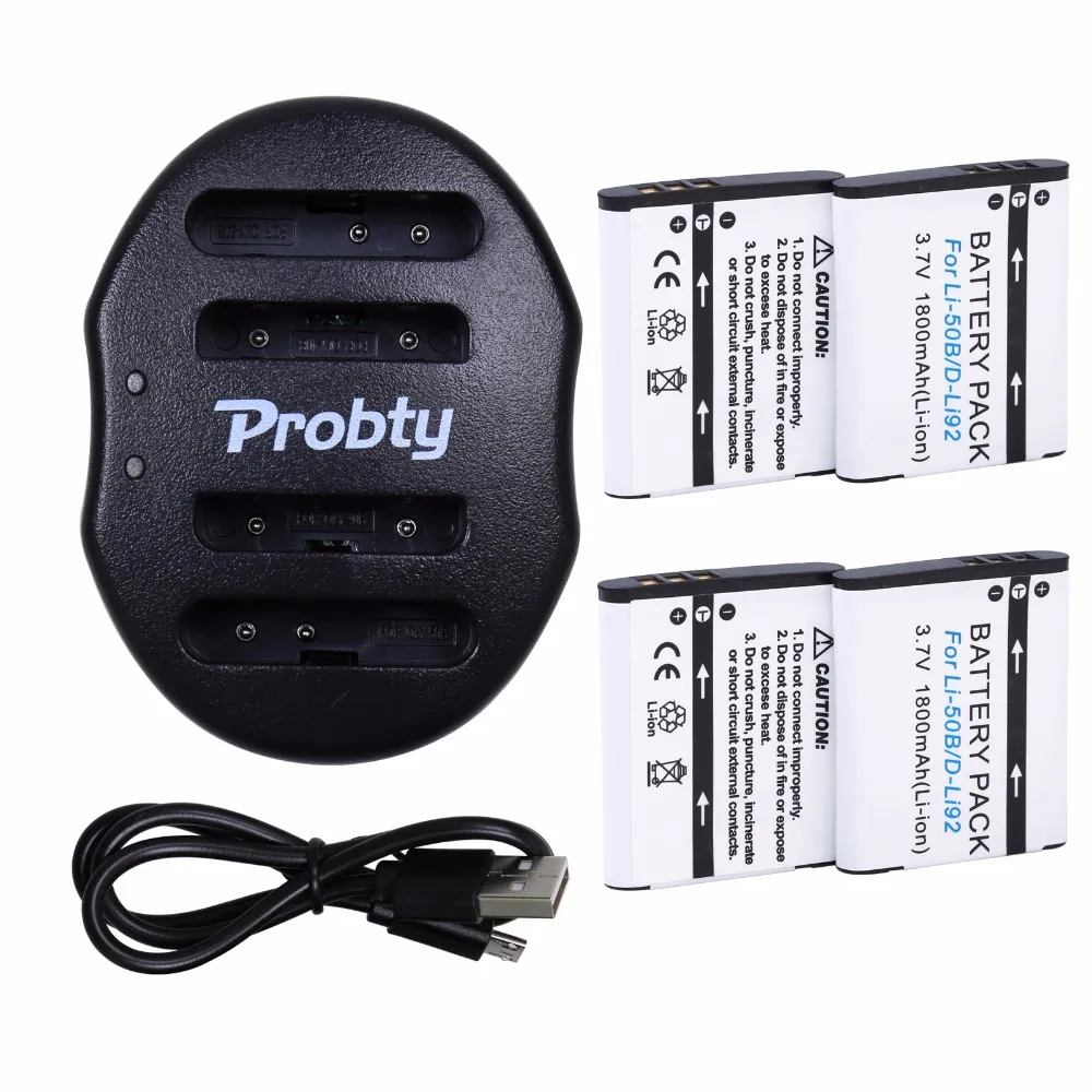 

Зарядное устройство PROBTY с двумя USB-портами для Olympus Mju 1020