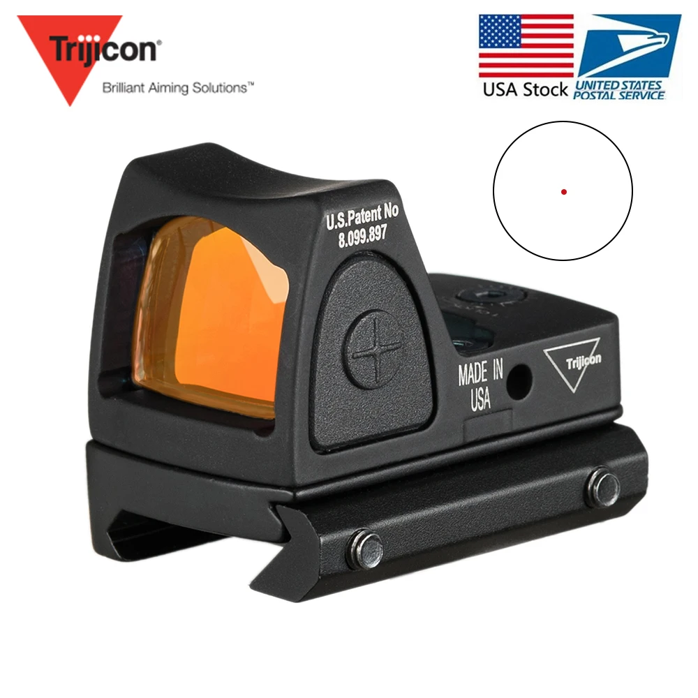 США Trijicon RMR красный точечный прицел коллиматор Glock Handgun Reflex Sight Scope fit 20 мм Weaver Rail для страйкбола Охотничья винтовка