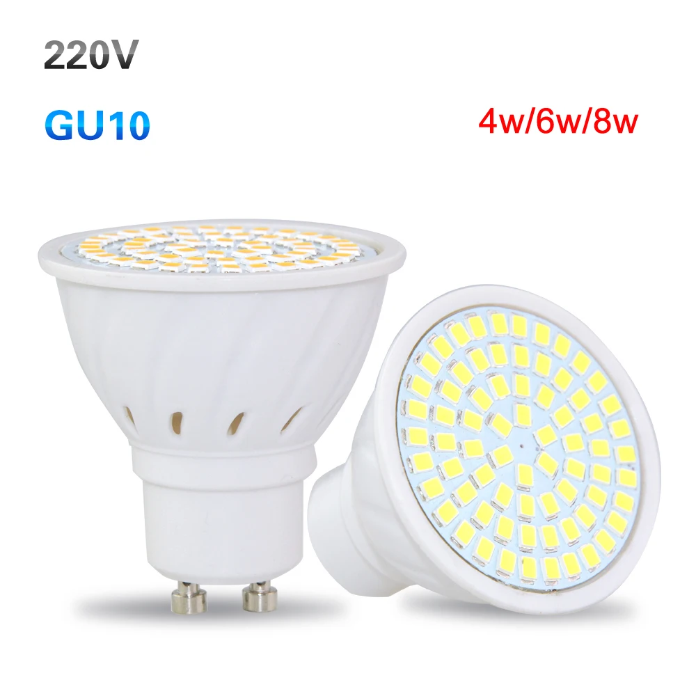 Светодиодная лампа направленного света GU10 220 В 230 240 в 2835 SMD 36 54 72