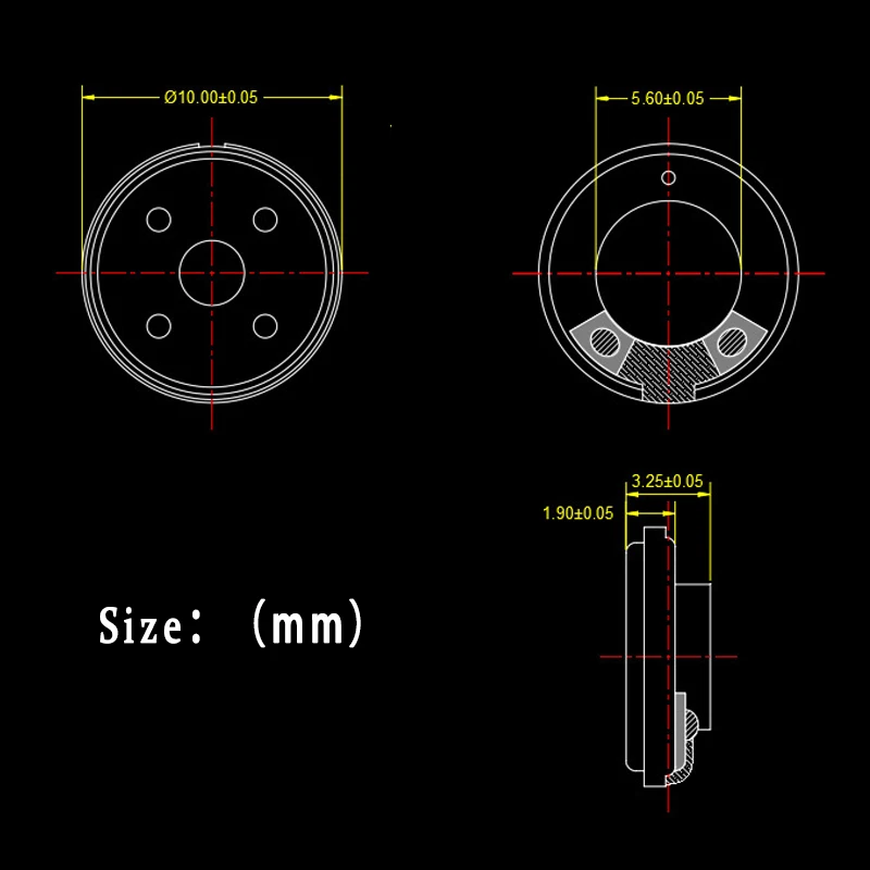 TONLEN 2 шт. Круглый 10 мм ультратонкий сабвуфер DIY HIFI Bluetooth наушники динамики 3 МВт 16 Ом