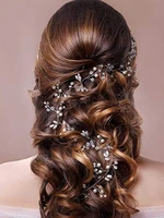 western bridal wedding fashion headdress for bride handmade wedding headband floral crystal pearl hair accessories ornaments