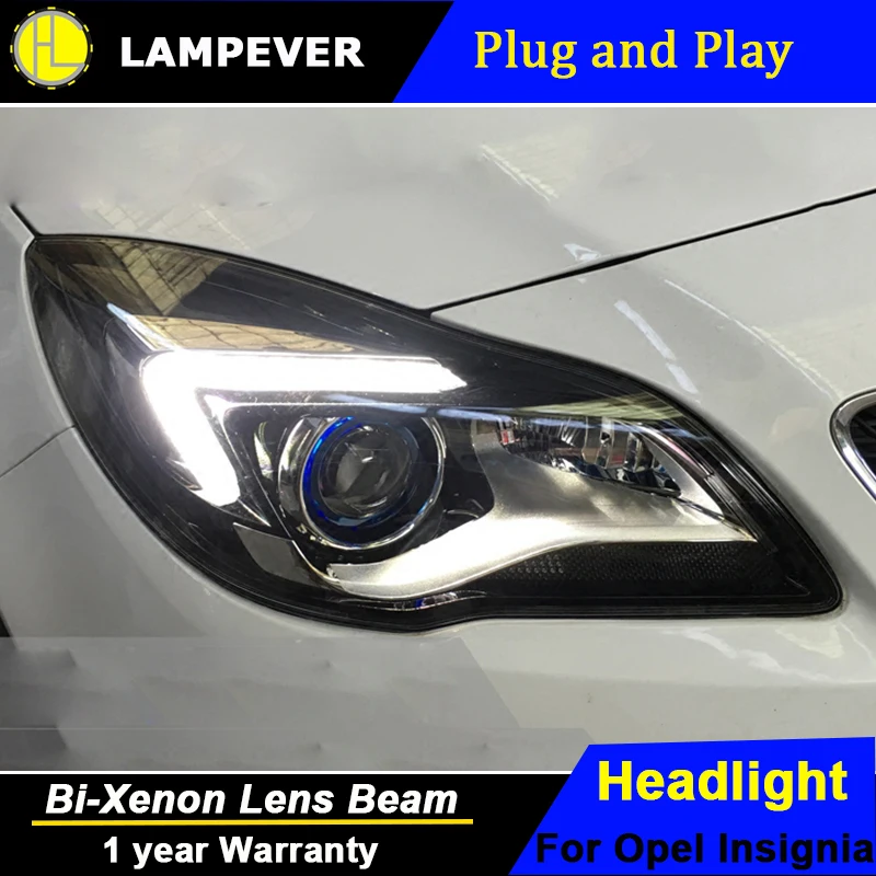 Для Buick Regal Новый головной светильник s GS Стиль Opel Insignia налобный фонарь led DRL