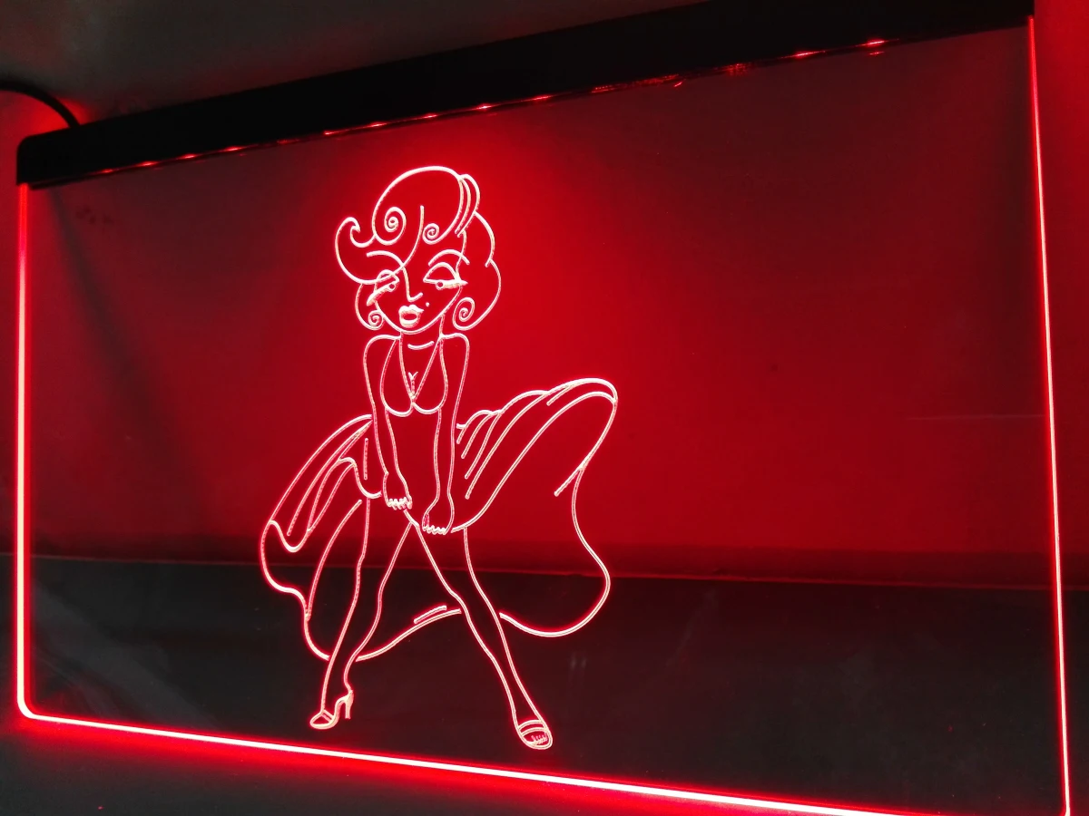 

LK072- Marilyn Monroe Sexy Girl Famous LED Neon Light Sign home decor crafts