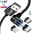 Магнитный кабель Micro USB OLAF, кабель USB Type-C для быстрой зарядки, магнитное зарядное устройство, зарядный кабель для передачи данных, USB шнур для iPhone, Samsung, Xiaomi