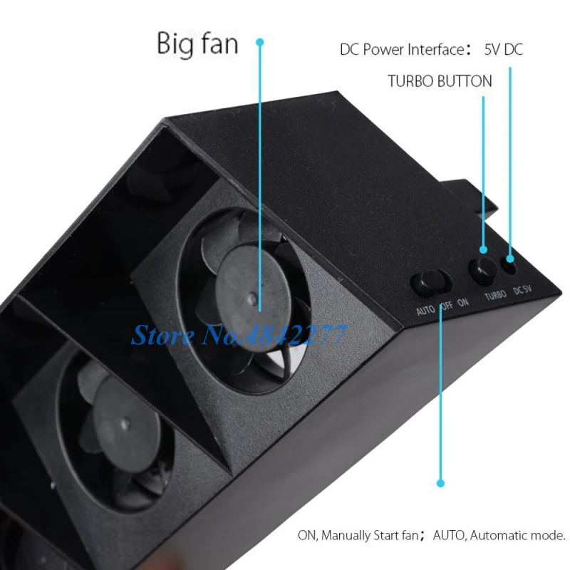 PS4 USB Вентилятор охлаждения Cooler Play Station 4 Внешний турбо Контроль температуры кулер