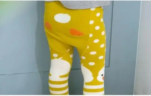 Yellow duck Детские леггинсы для малышей Детские штаны из полипропилена хлопковые леггинсы с рисунком для малышей теплые трикотажные леггинсы - Цвет: Yellow duck