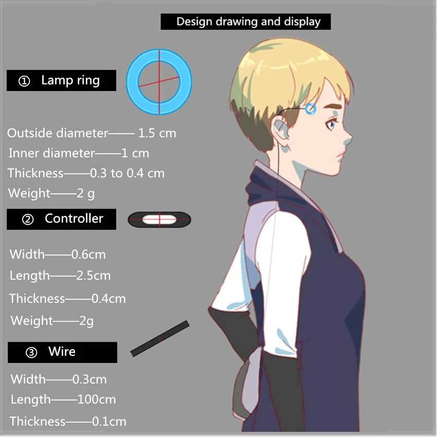 Игра DBH Детройт стать человеком Коннор RK800 портативный храм глава светодио дный