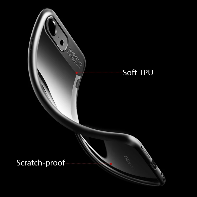 Для iPhone 6S чехол USAMS ультра тонкий ТПУ и акриловый для 6 Plus полная защитная оболочка