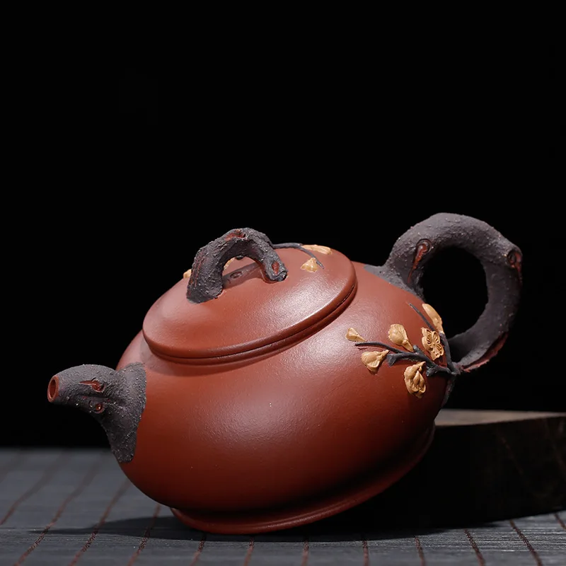 Mine Purple Mud Jade Plum Pot Flower Painting National Senior Engineer Zhu Hongjun Teapot Collection Delivery | Дом и сад