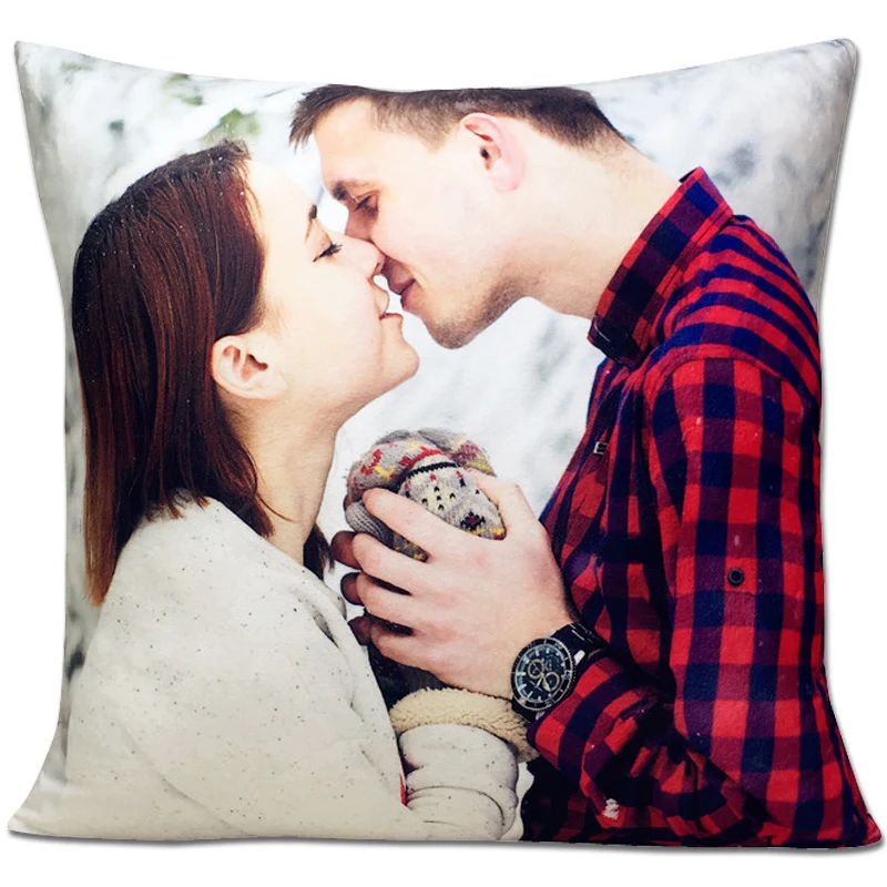 

Photo custom diy Pillow Case creative Pillowcase personality Printed 45x45cm birthday present Pillow Covers Velvet fabric