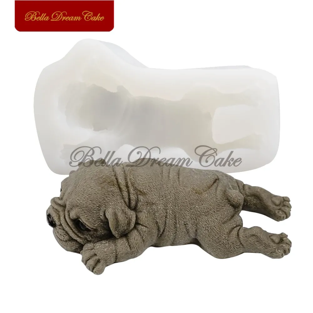 7 видов силиконовых форм Shar Pei Dog 3D мыло помадка аксессуары для украшения тортов