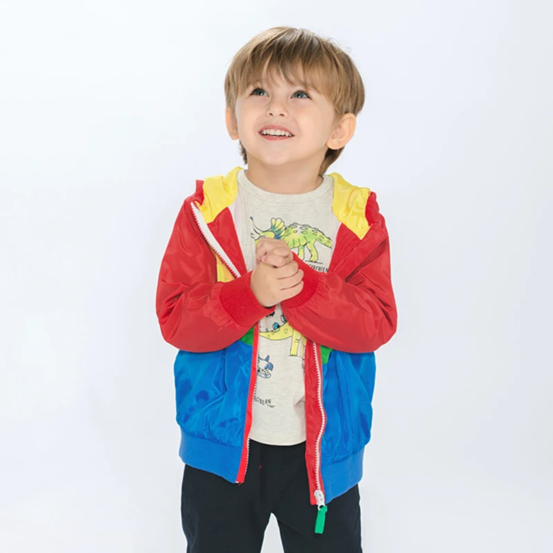 Многоцветная куртка для малышей весенняя ветровка маленьких мальчиков Верхняя